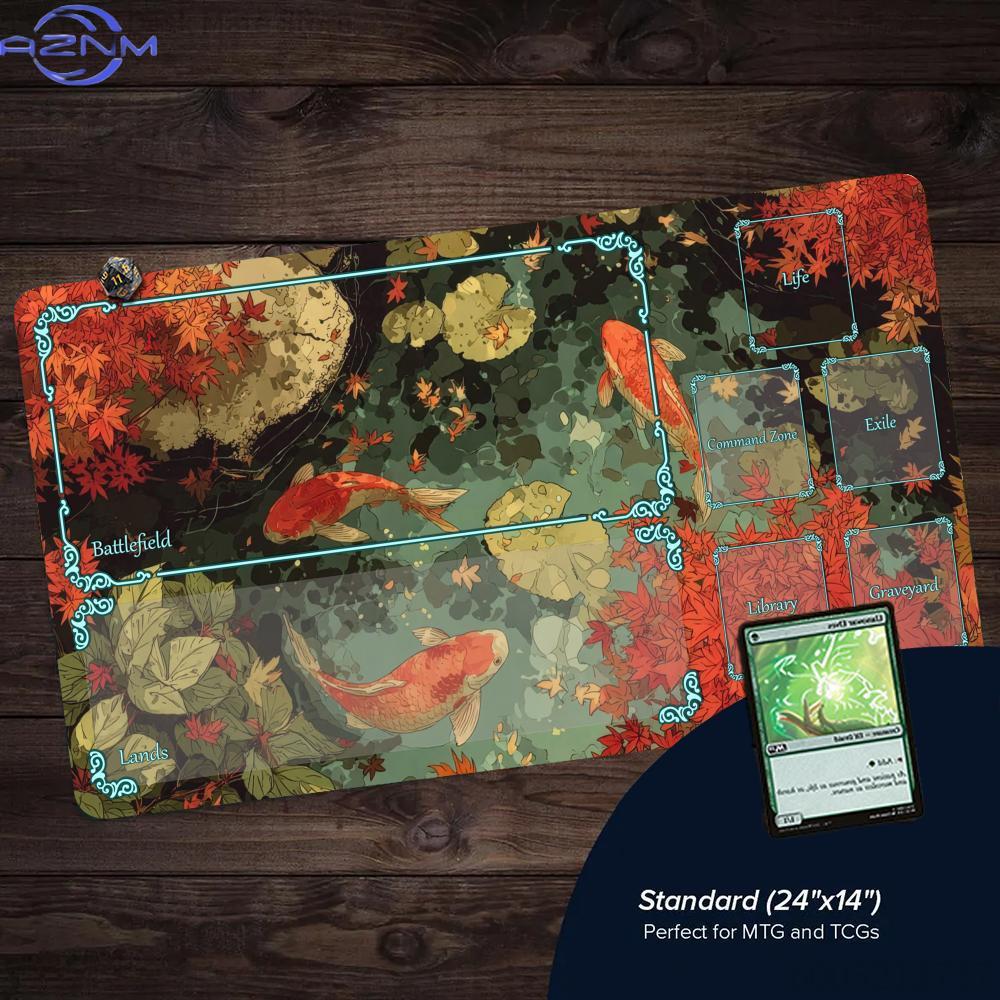 Play Mat Neoprene - 아트 감성의 잉어 무늬 디자인 MTG