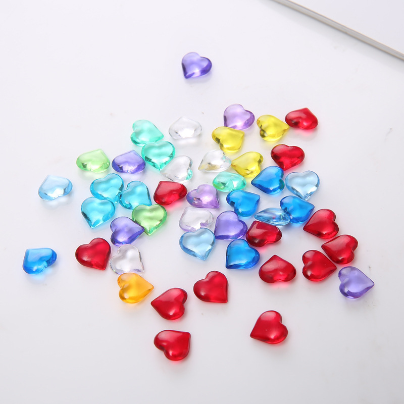 Board Game Vector - 100PCS 10*4mm 하트 모양 아크릴 투명한