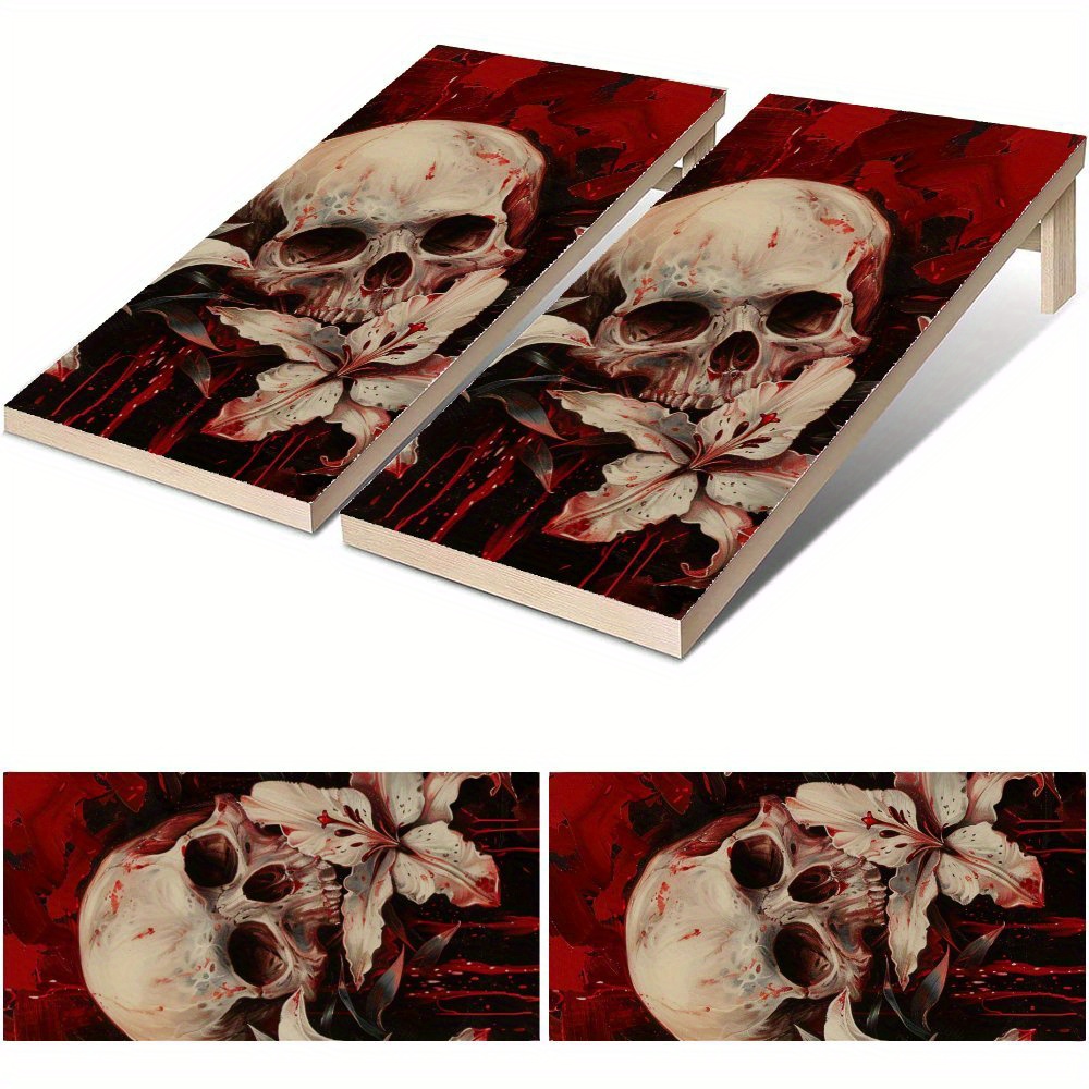 Board Game Film - Blood Colored Skull & Flower Waterproof