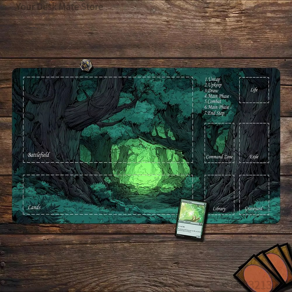 Play Mat Neoprene - MTG 포레스트 테마 플레이매트 매직 더