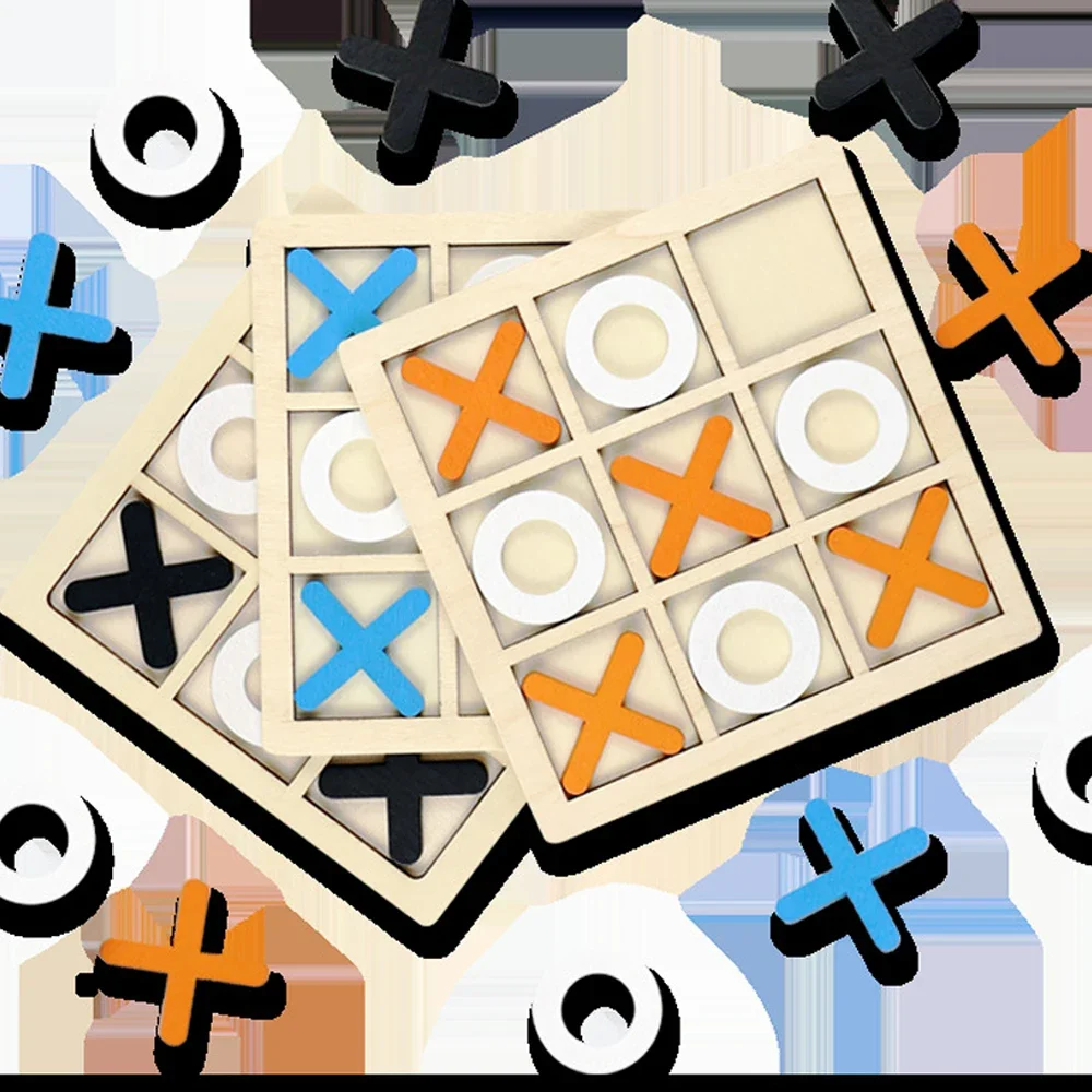 나무 XO Tic Tac Toe 게임 미니 체스 보드  - Board Game With Questions 리뷰 및 가격