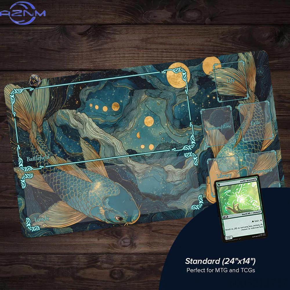 아트 감성의 잉어 무늬 디자인 MTG 플레이매트 매직  - Play Mat Neoprene 리뷰 및 가격