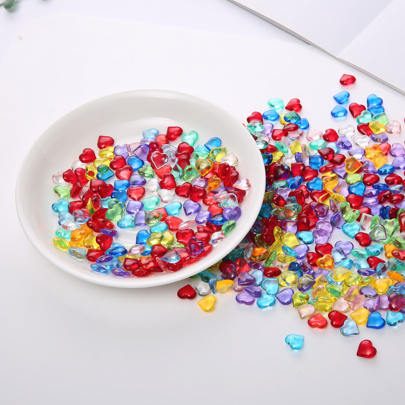 100PCS 10*4mm 하트 모양 아크릴 투명한 전당 - Board Game Vector 리뷰 및 가격