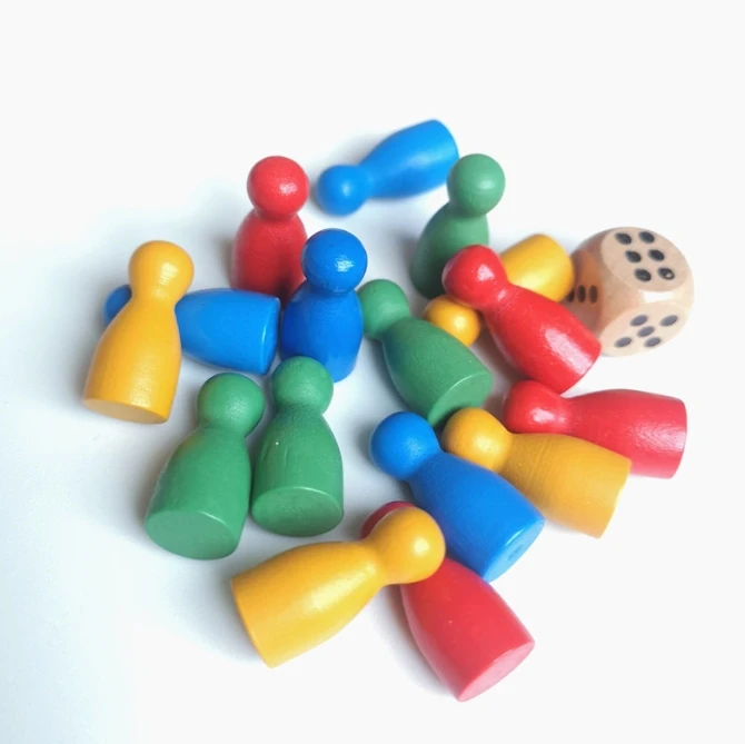 100 Pcs 다채로운 나무 체스 마커 24x12mm  - Board Game Vector 리뷰 및 가격