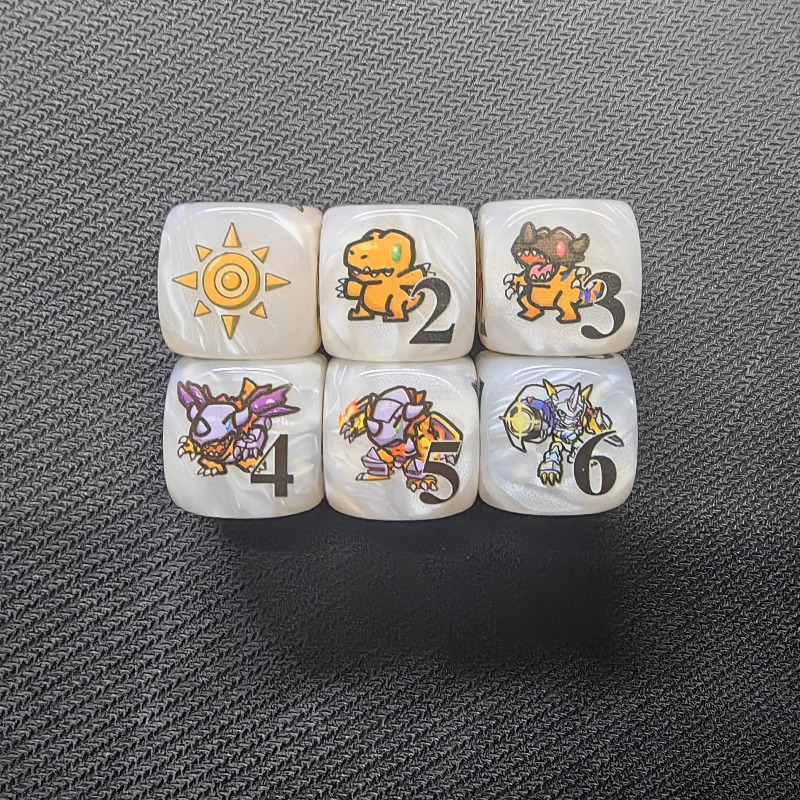 2개/세트 디지몬 DTCG 옴니몬 아구몬 토큰 다면체  - Board Game Vector 리뷰 및 가격