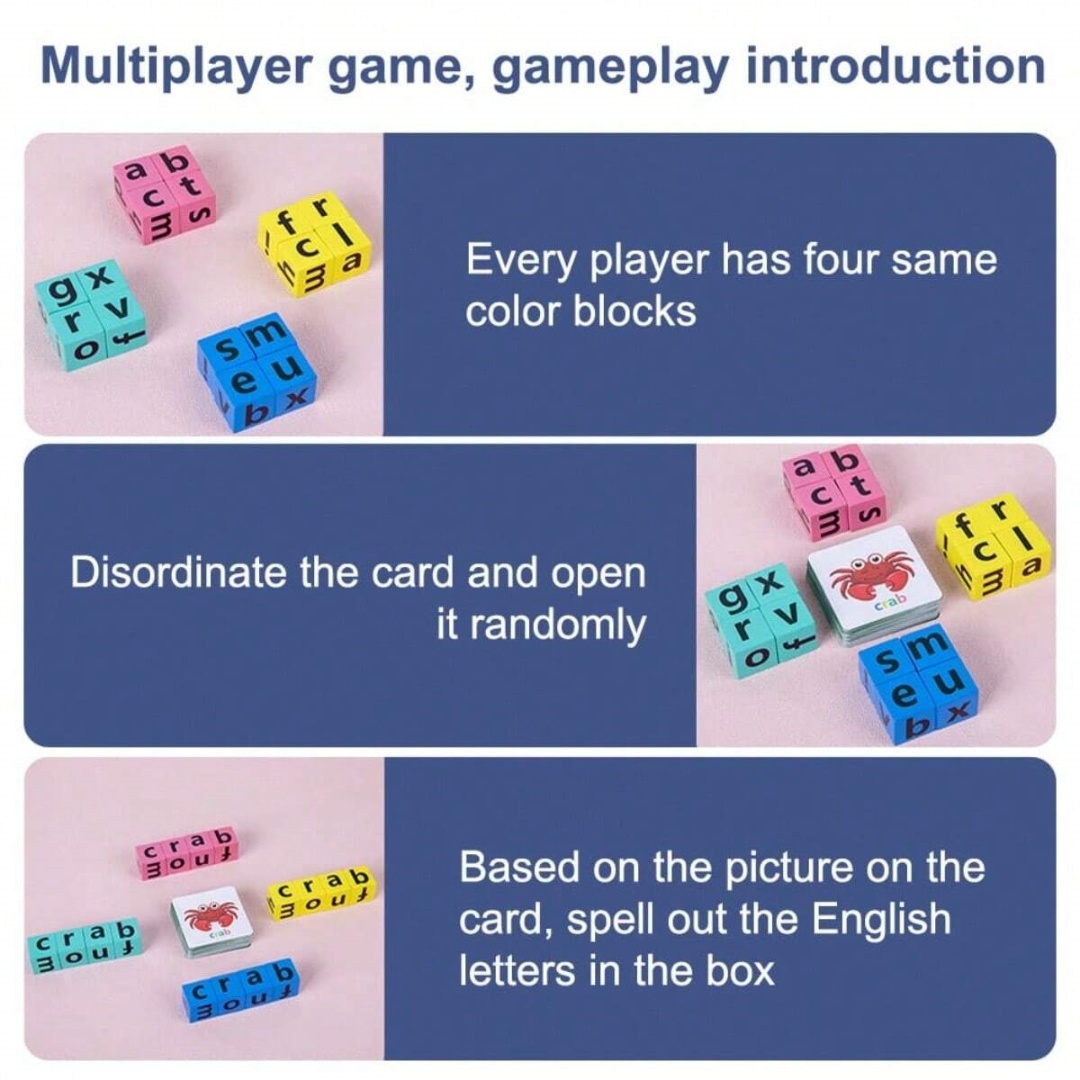어린이 알파벳 철자 보드 게임, 16개의 글자 블록 + - Board Game Dots 리뷰 및 가격