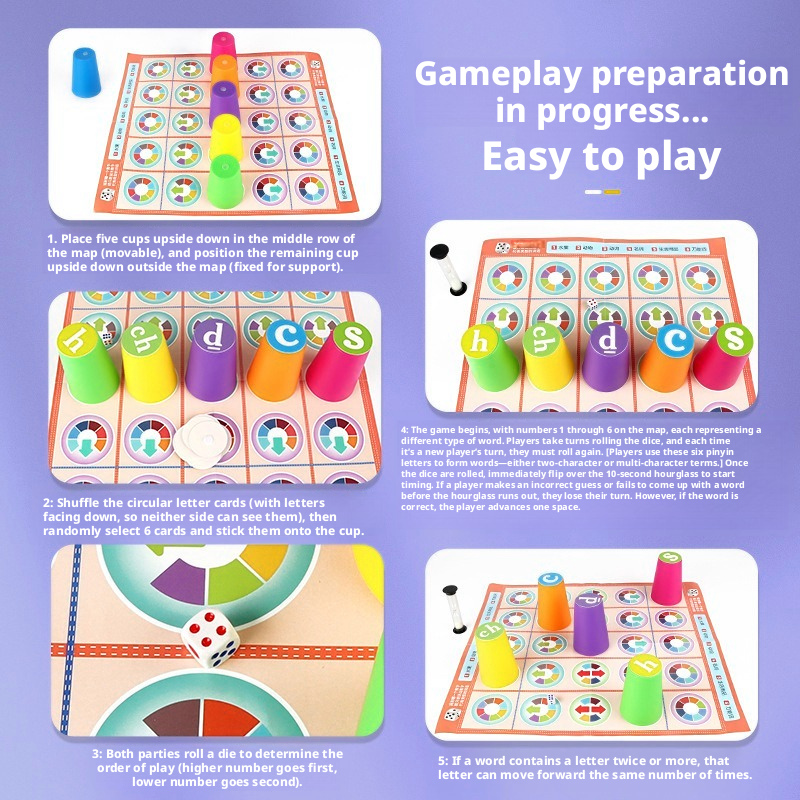 핫 키즈 중국어 병음 매칭 보드 게임 컬러 스태킹 컵  - Board Game With Questions 리뷰 및 가격