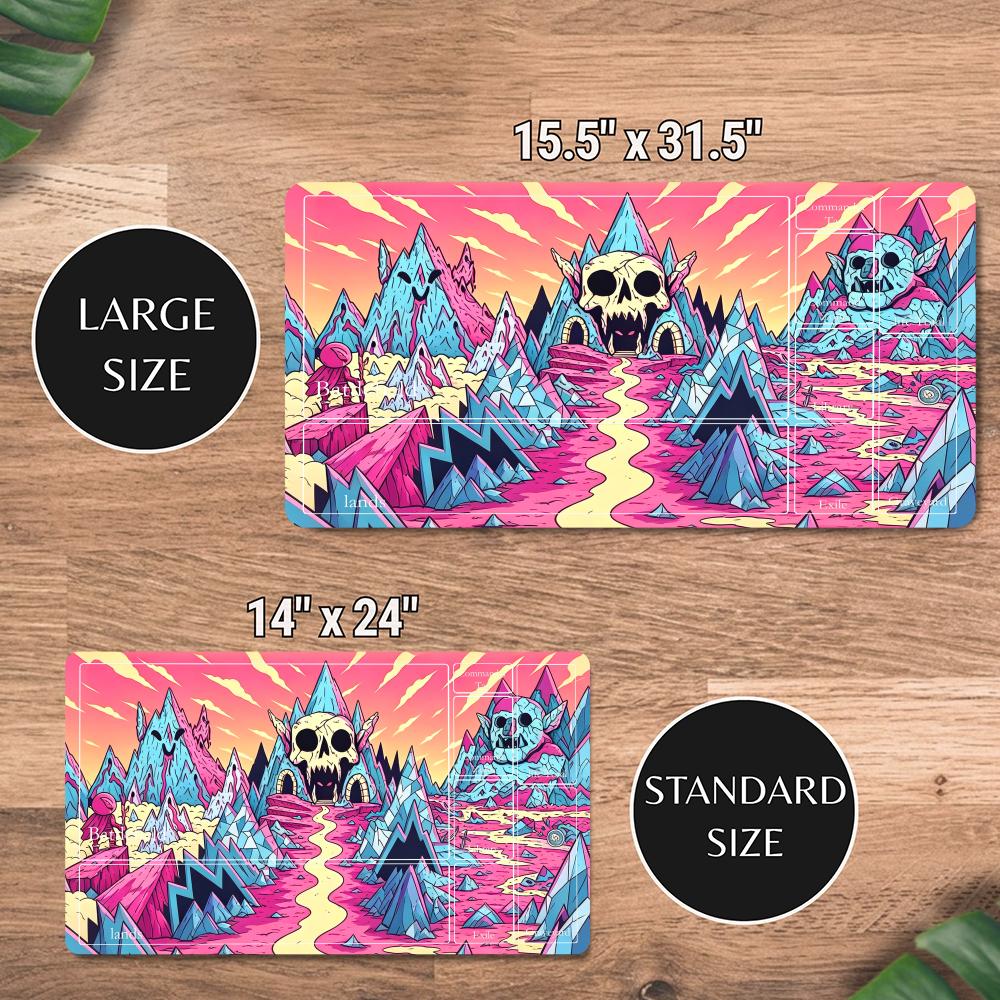 만화 핑크 해골 산 TCG 플레이 매트 존즈 매직 더  - Play Mat Neoprene 리뷰 및 가격