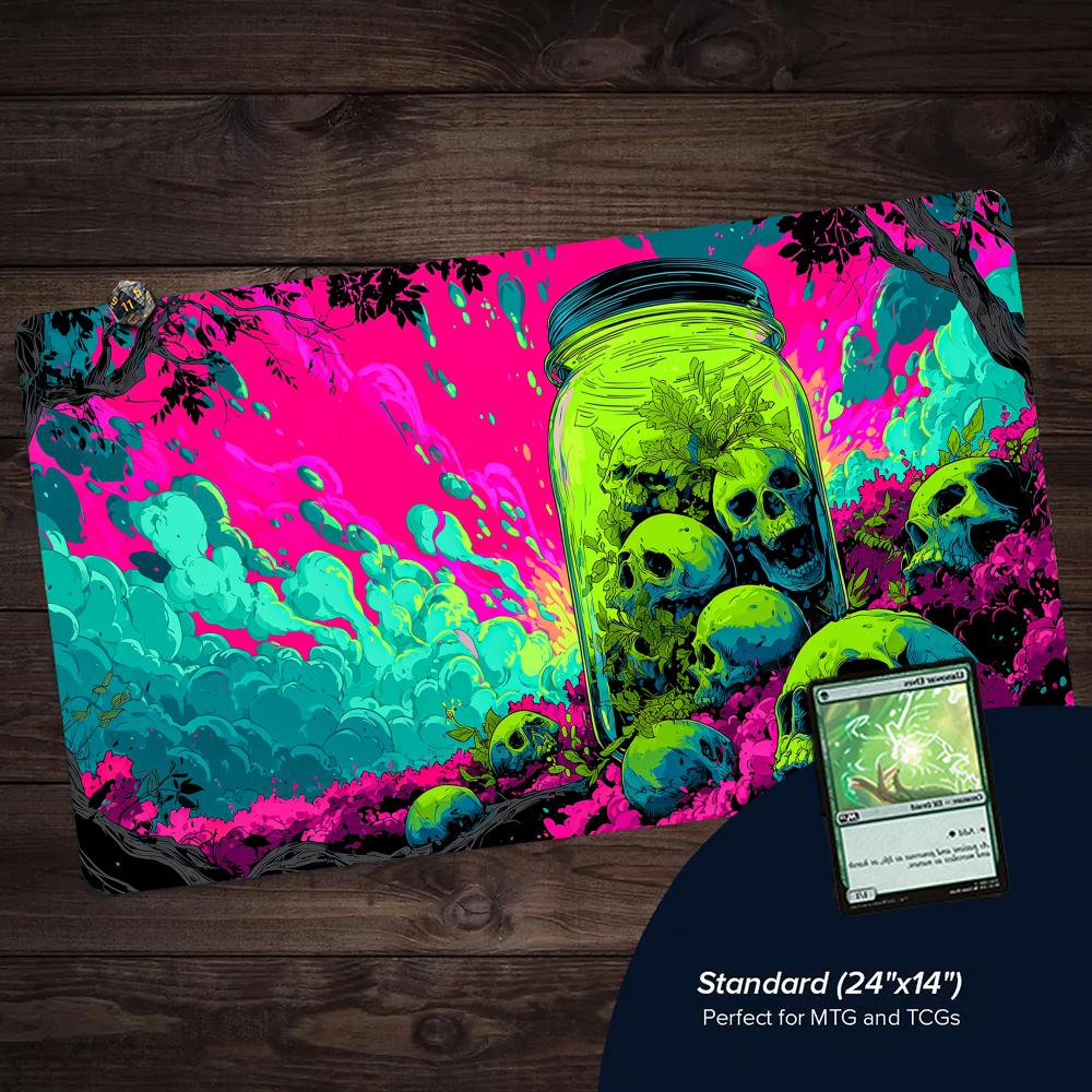 네온 정글 및 해골 병 TCG 플레이매트 매직 카드 매 - Play Mat Neoprene 리뷰 및 가격
