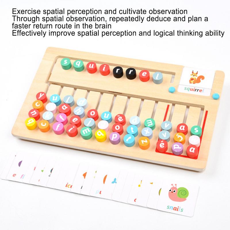 어린이 맞춤법 맞추기 게임, 나무 글자 학습 퍼즐 보드 - Board Game Education 리뷰 및 가격