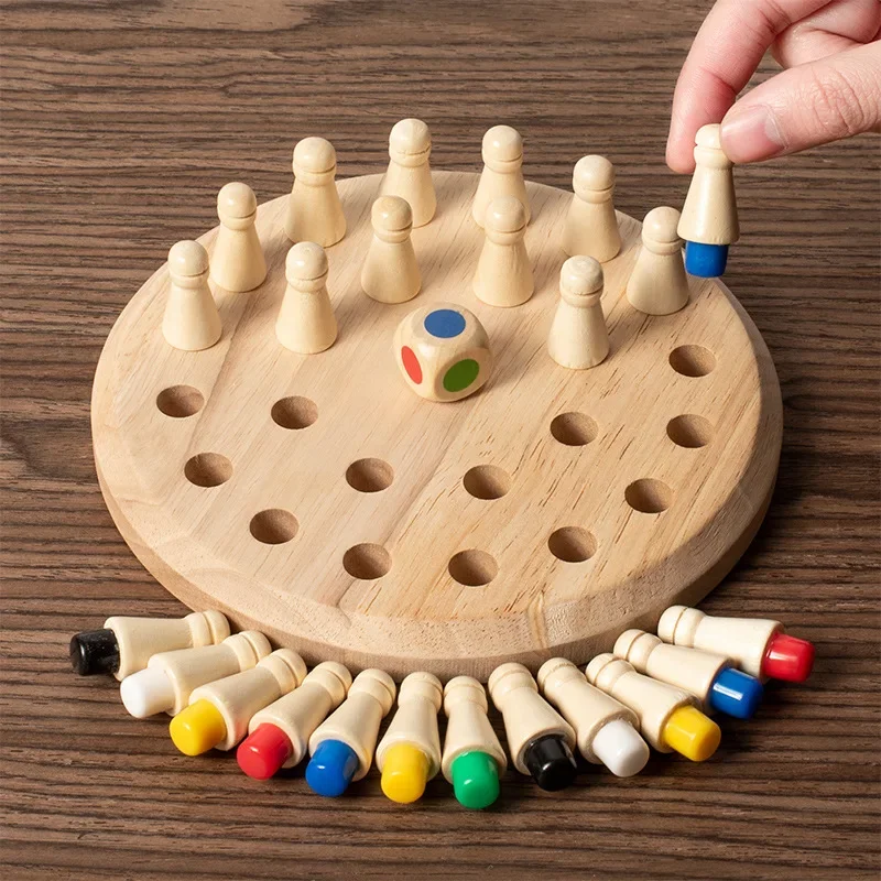 1PC 나무 메모리 매치 스틱 체스 컬러 게임 보드 퍼 - Board Game With Questions 리뷰 및 가격