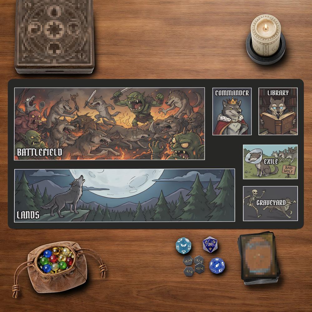 늑대인간 부족 MTG&TCG 테이블탑 게임 매트 매직  - Play Mat Neoprene 리뷰 및 가격