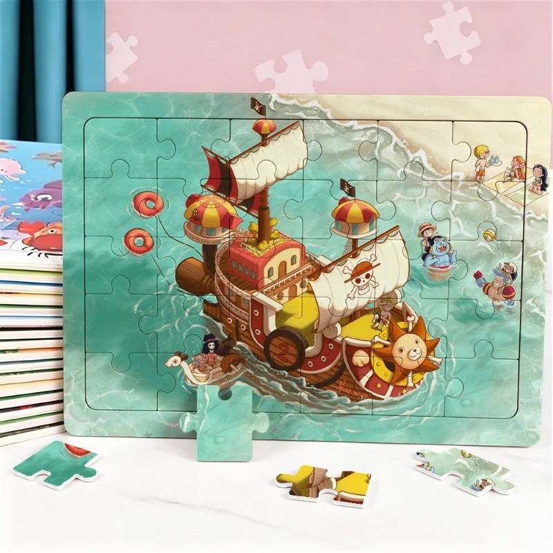 30pcs 원피스 퍼즐 만화 애니메이션 피규어 조립 퍼 - Board Game Diy 리뷰 및 가격