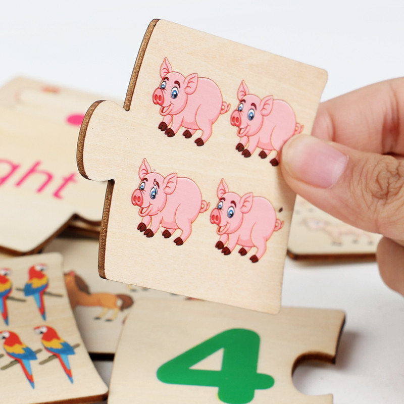 어린이 철제 상자 숫자 학습 나무 동물 음식 퍼즐 보드 - Board Game Education 리뷰 및 가격