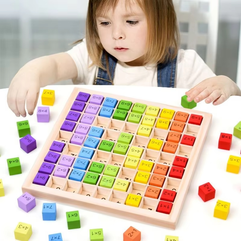 몬테소리 어린이 교육용 장난감 나무 곱셈판 게임, 곱셈 - Board Game With Questions 리뷰 및 가격