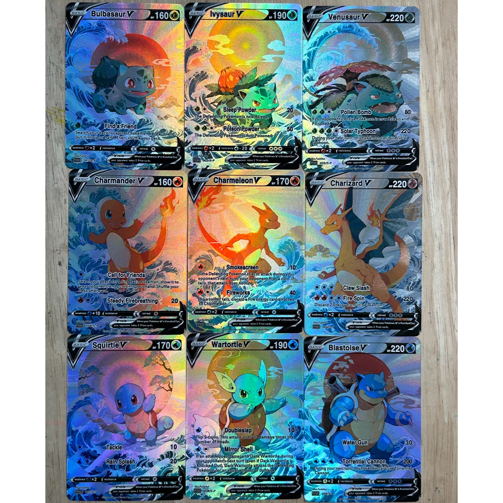 9개/세트 DIY 애니메이션 PTCG 컬렉션 카드 영어 - Board Game Diy 리뷰 및 가격