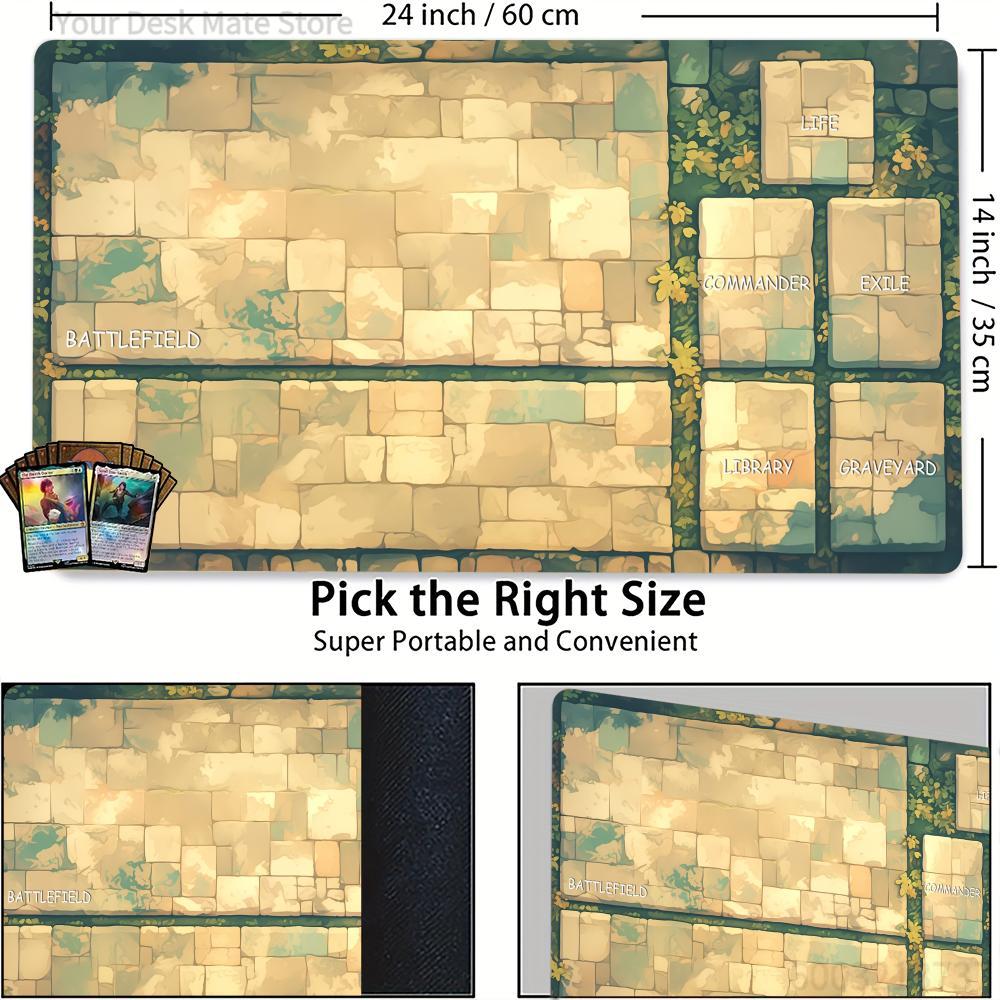레트로 스톤 브릭 패턴 테마 MTG 플레이매트 매직 카 - Play Mat Neoprene 리뷰 및 가격