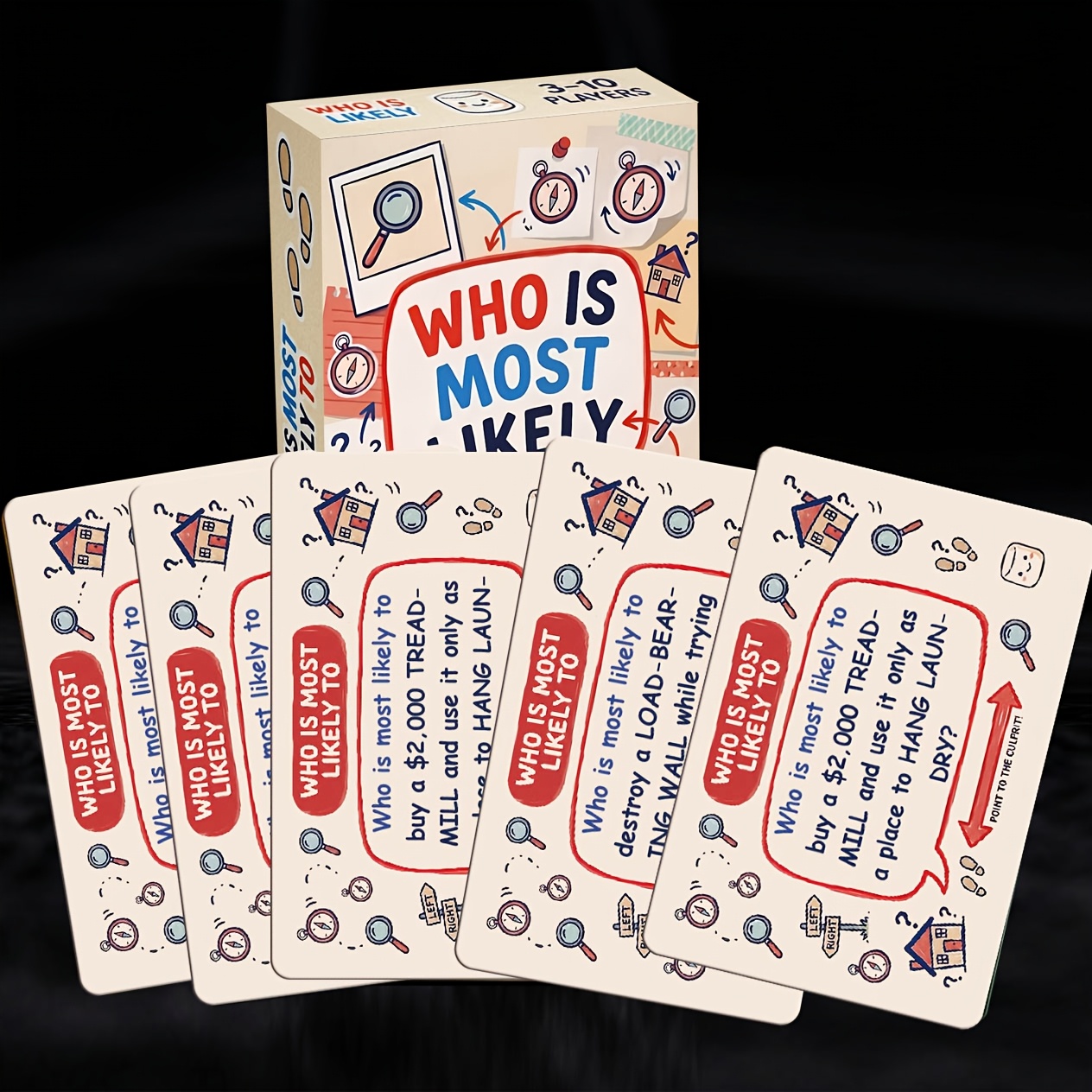 엄선된 '가장 가능성이 높은 사람' 질문 카드 54장, - Board Game Quiz 리뷰 및 가격