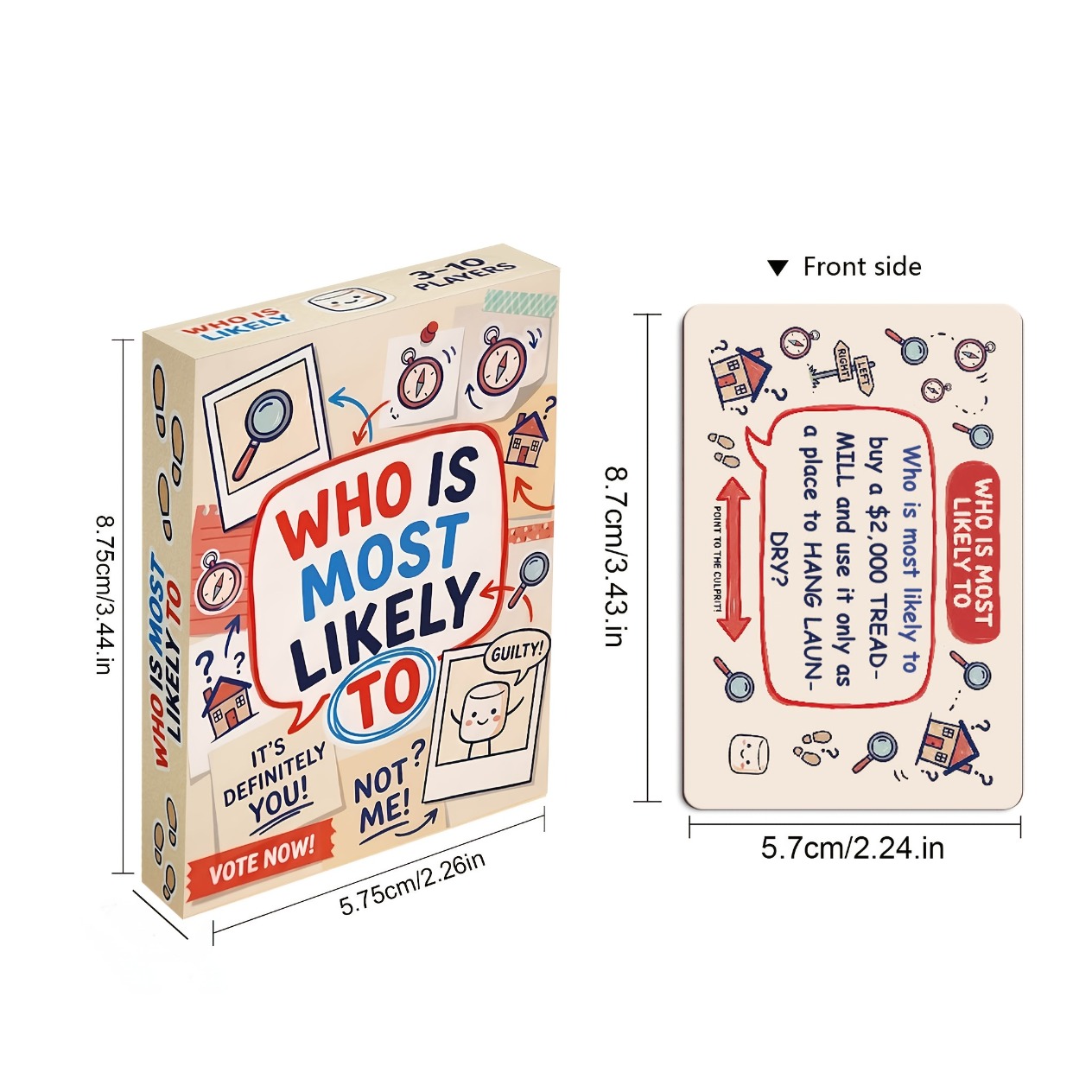 엄선된 '가장 가능성이 높은 사람' 질문 카드 54장, - Board Game Quiz 리뷰 및 가격