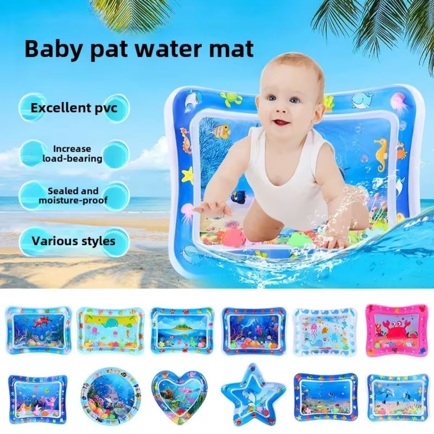 대형 아기 놀이 매트 여름 풍선 물 아기 활동 운동에  - Play Mat Neoprene 리뷰 및 가격